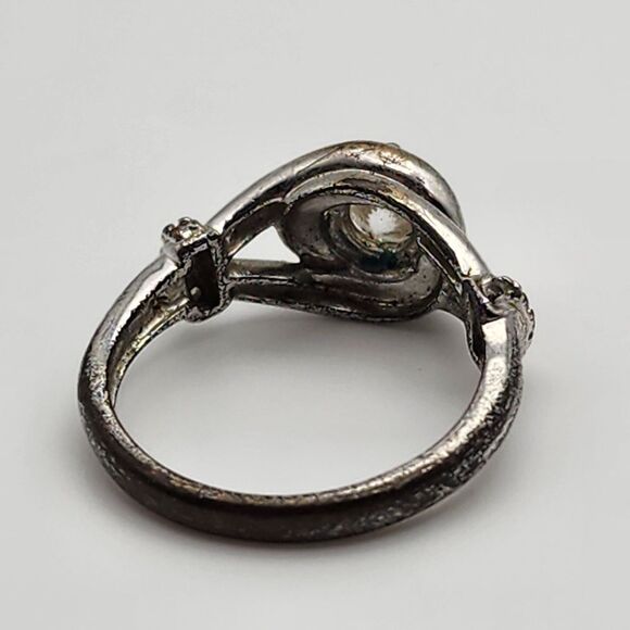 Avon NVC Eternal Promise Silver Tone & Clear CZ Ring (8) - Picture 6 of 8